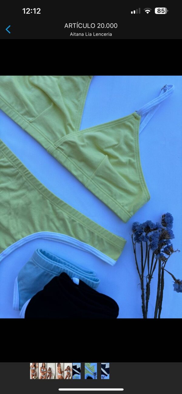 Conjunto top cruzado y colaless de algodon- art 20900 - Imagen 6
